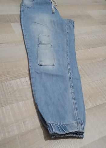 Kadın Mavi Denim Salaş Paça Jean - Görsel 3