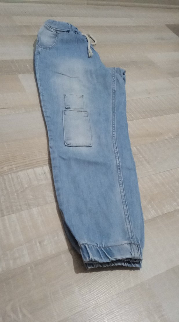 Kadın Mavi Denim Salaş Paça Jean - Görsel 3