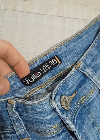 Kadın Mavi Midi Boy Denim Jean - Görsel 4