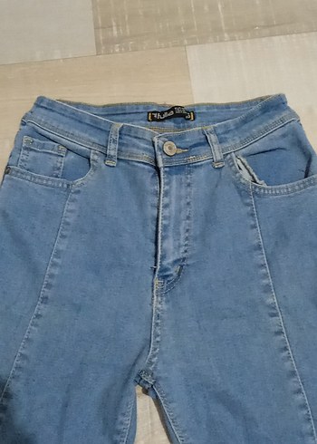 Kadın Mavi Midi Boy Denim Jean - Görsel 3
