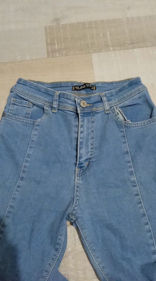Kadın Mavi Midi Boy Denim Jean - Görsel 3