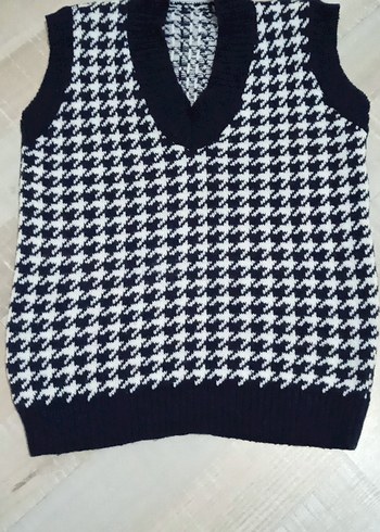 Kadın V Yaka Örgü Süveter - Görsel 2