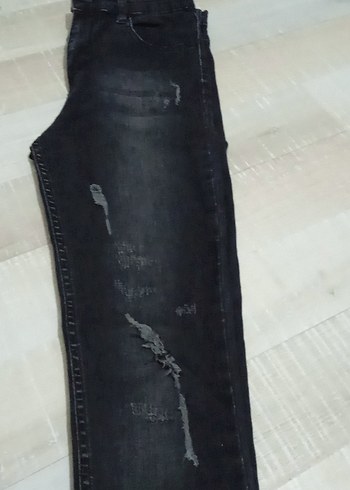 Siyah Midi Boy Kadın Kot Pantolon - Görsel 3