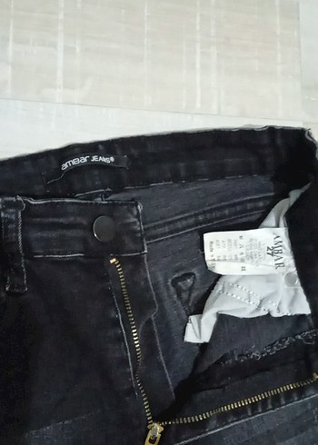 Siyah Midi Boy Kadın Kot Pantolon - Görsel 6