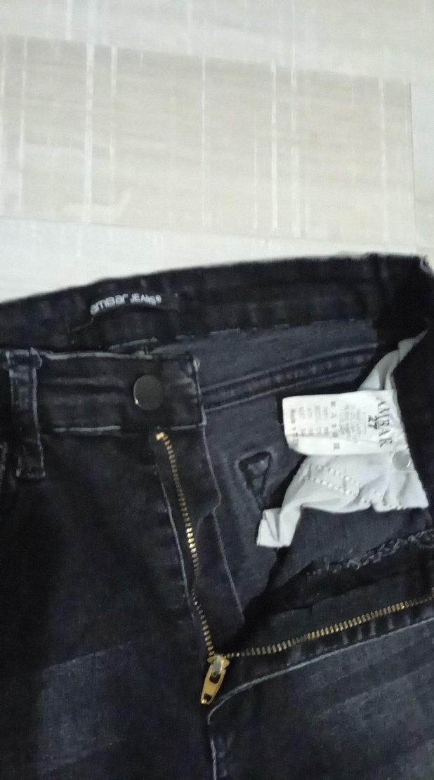 Siyah Midi Boy Kadın Kot Pantolon - Görsel 5