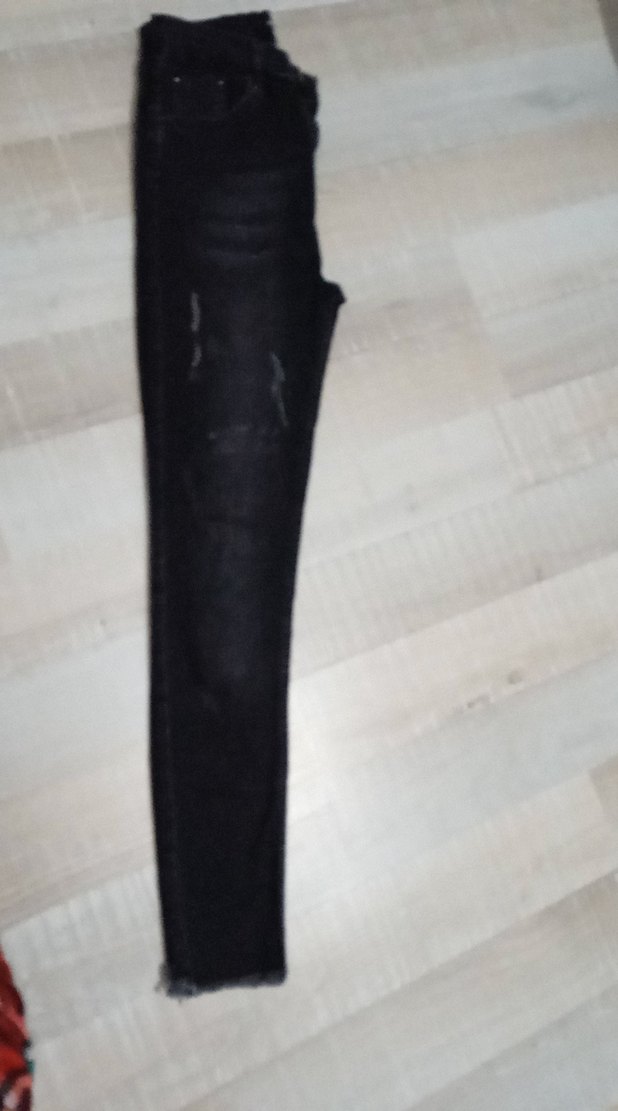 Siyah Midi Boy Kadın Kot Pantolon - Görsel 4