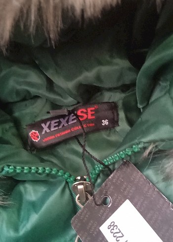 Kürk Detaylı Yeşil Kadın Kışlık Mont - Görsel 3