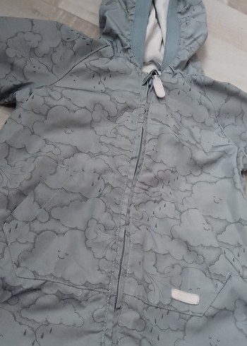 Kapüşonlu Gri Bebek Kayak Tulumu - Görsel 2