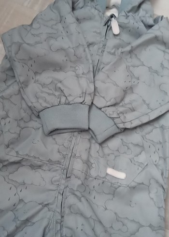 Kapüşonlu Gri Bebek Kayak Tulumu - Görsel 3