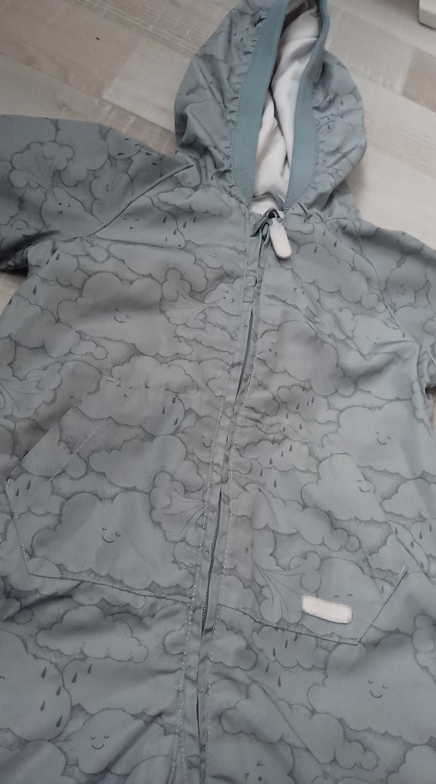 Kapüşonlu Gri Bebek Kayak Tulumu - Görsel 2