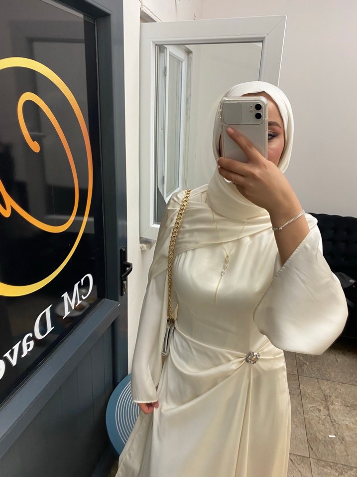 Saten abiye şalla beraber - Görsel 3