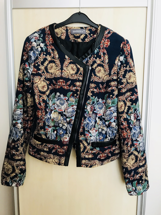 Deri detaylı blazer