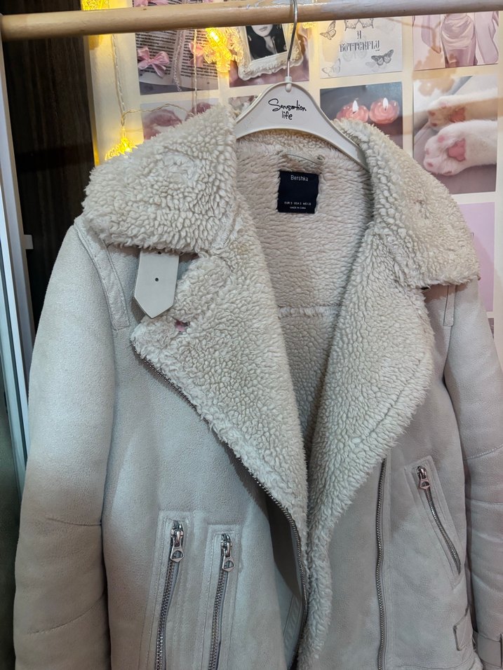 Bershka içi kürklü ceket - Görsel 3