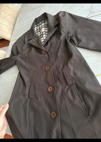 Düğmeli Midi Kadın Trençkot - Görsel 2