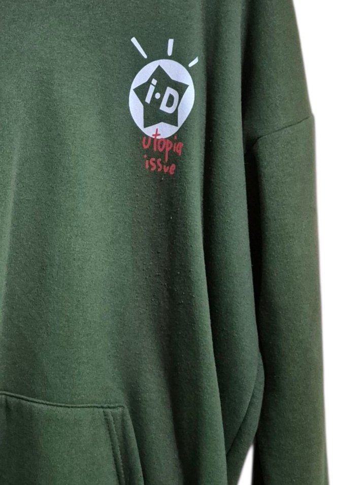 kadın oversize yeşil sweatshirt - Görsel 3