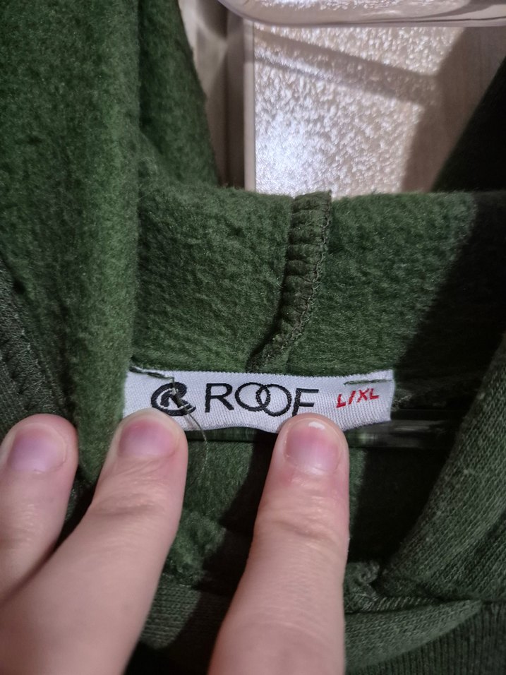 kadın oversize yeşil sweatshirt - Görsel 5