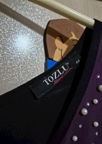 Uzun Mor Kadın Elbise - Görsel 8