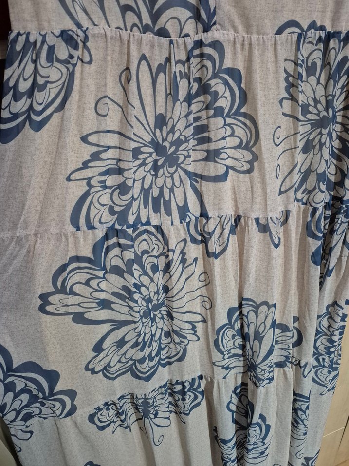 Bohem Bej Uzun Kollu Salaş Tesettür Elbise - Görsel 3