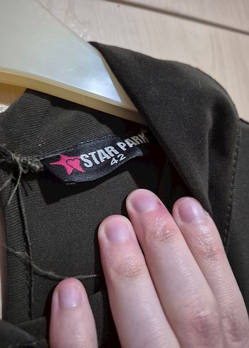 Püsküllü Haki İşlemeli Uzun Elbise - Görsel 7