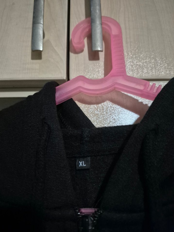 Kadın Siyah Fermuarlı Sweatshirt Ceket - Görsel 5