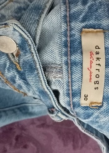 29 Beden Düğmeli Mavi Pastel Kadın Kot Pantolon