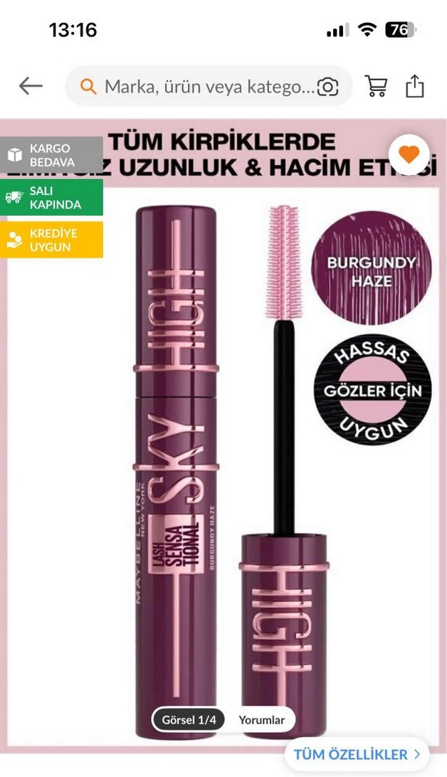 maybelline rimel - Görsel 2