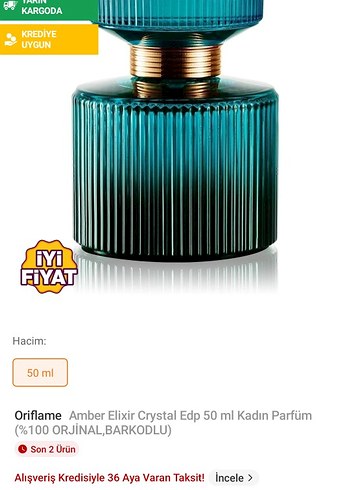 Kadın Parfümü Mavi Şişede - Görsel 2