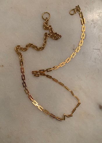 Parlak Altın Zincir Detaylı Kadın kolye kemer - Görsel 2