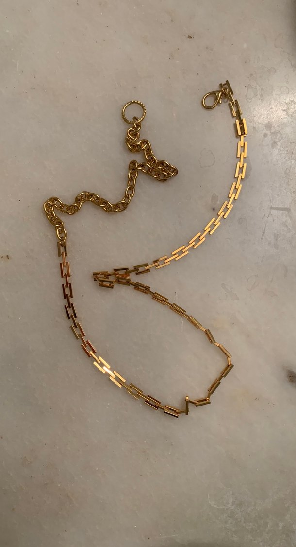 Parlak Altın Zincir Detaylı Kadın kolye kemer - Görsel 2