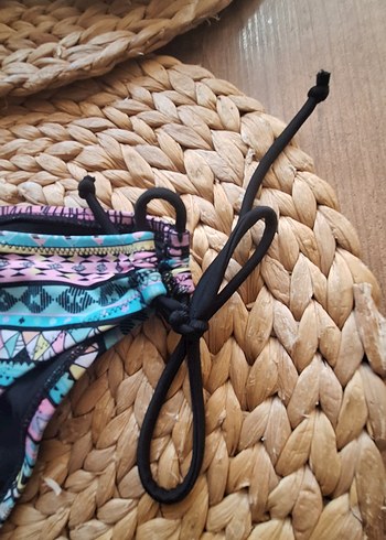 38 Beden çeşitli Renk Boncuk Detaylı Çok Renkli Bohem Bikini