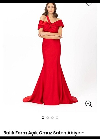 Kırmızı abiye elbise - Görsel 2