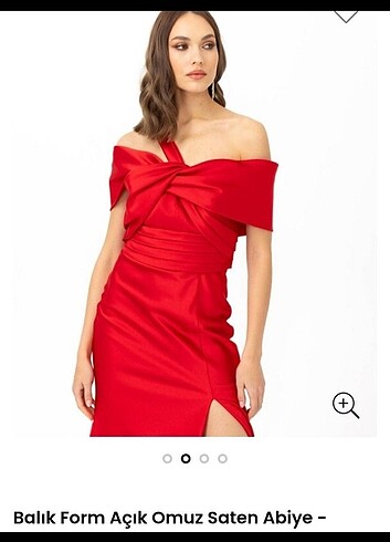 Kırmızı abiye elbise - Görsel 4