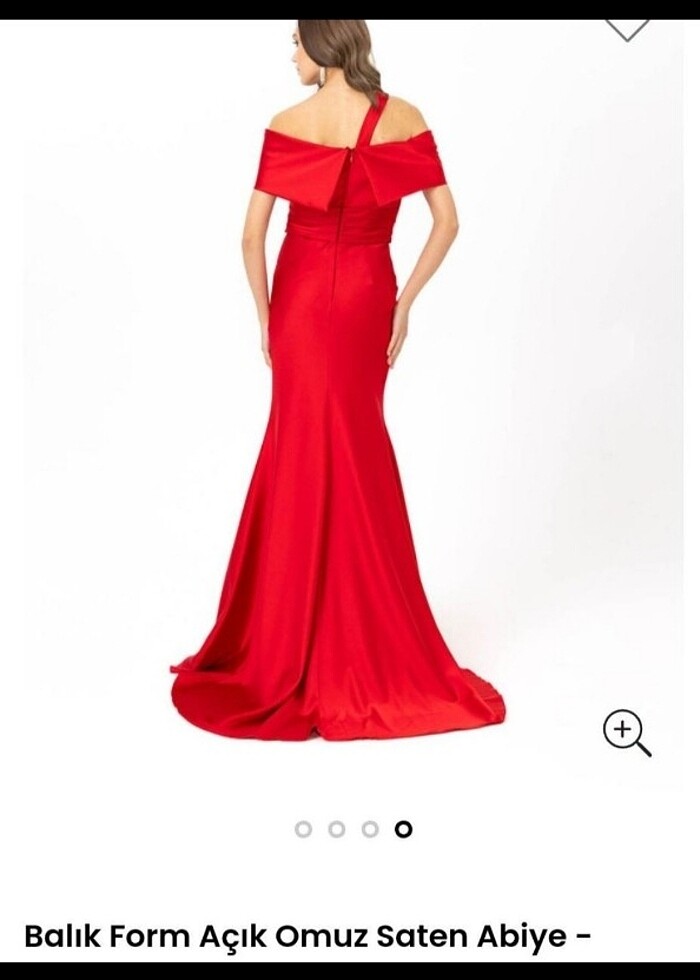 Kırmızı abiye elbise - Görsel 3