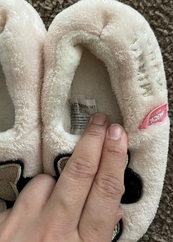 Kız Çocuk Kahverengi Nakışlı Sıcak Ev Terliği - Görsel 6