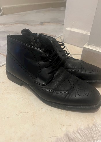 Erkek Siyah Deri Ayakkabı - Görsel 6