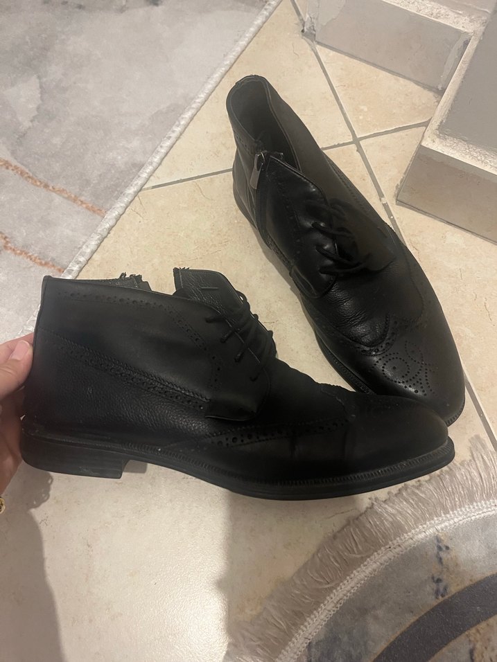 Erkek Siyah Deri Ayakkabı - Görsel 2