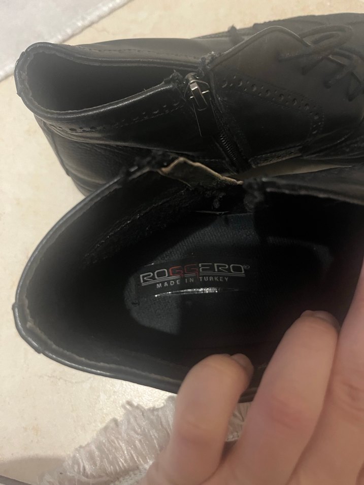 Erkek Siyah Deri Ayakkabı - Görsel 5