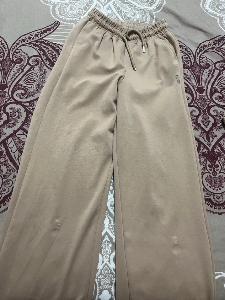 Bej Rahat Kesim Kadın Pantolon - Görsel 4