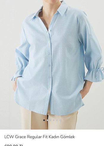 Lc Waikiki kadın Mavi Gömlek - Görsel 2