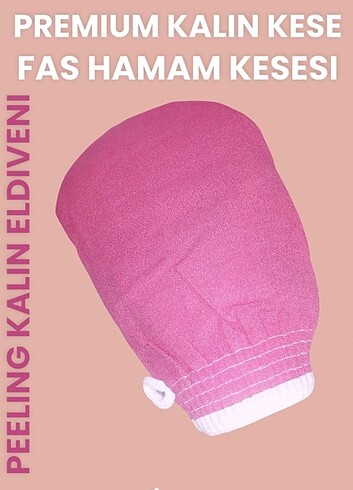 Fas pembe kalın hamam kesesi