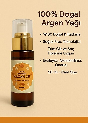 100% saf Argan yağı 50 ml