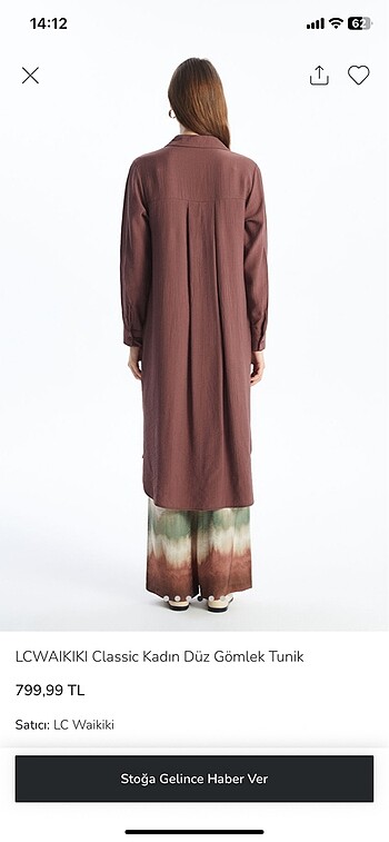 LC WAIKIKI classic kadın düz gömlek tunik - Görsel 4