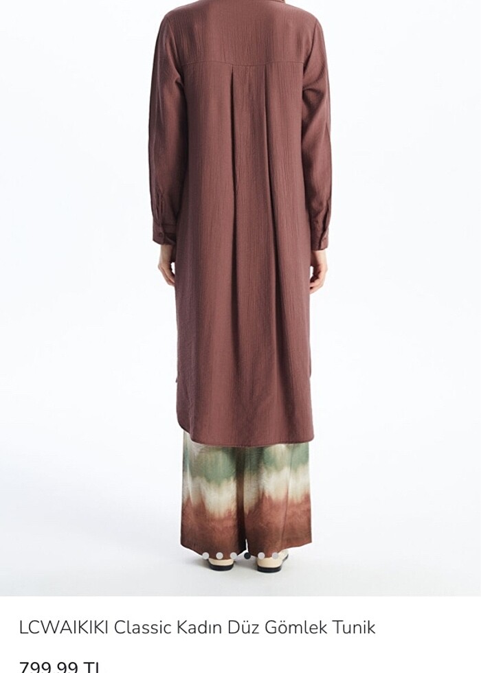 LC WAIKIKI classic kadın düz gömlek tunik - Görsel 4