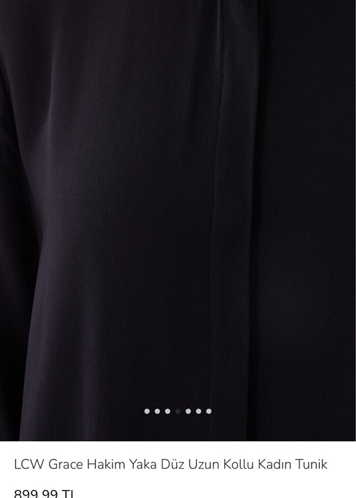 LCW grace hakim yaka düz uzun kollu kadın tunik - Görsel 4