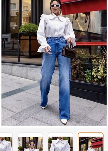 Beyaz vintage gömlek - Görsel 4