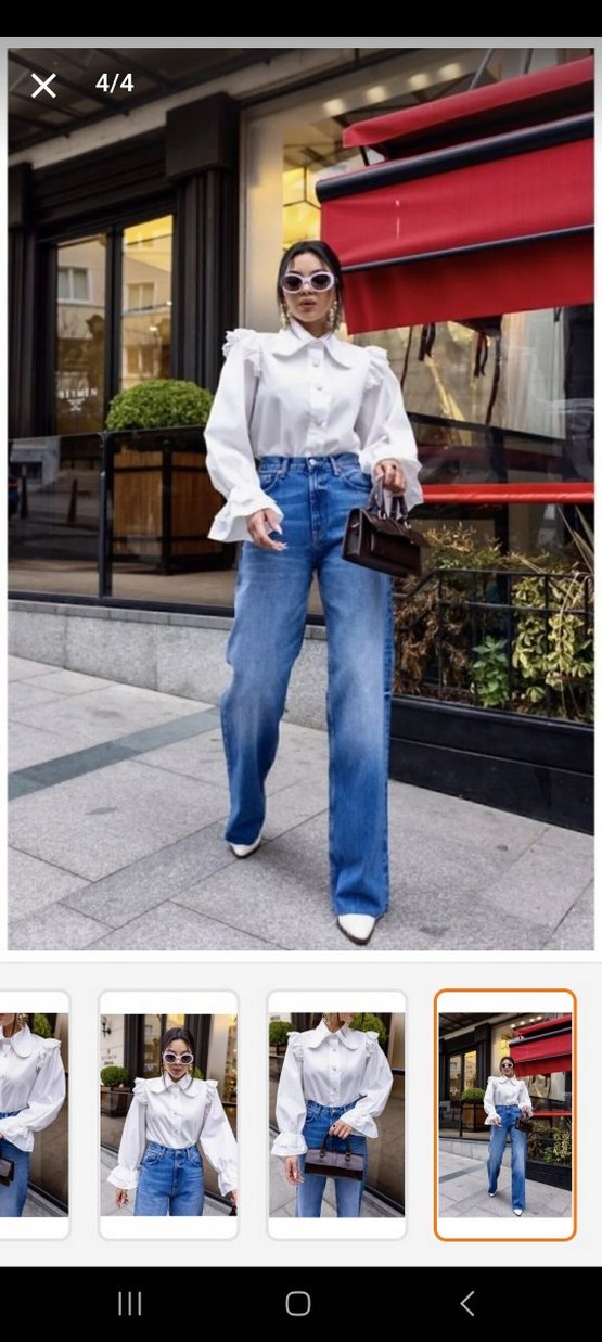 Beyaz vintage gömlek - Görsel 4