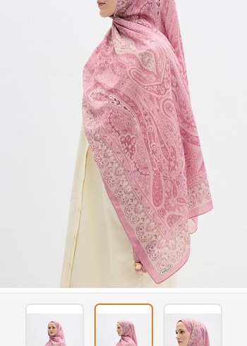 Pembe Bohem Tarzı Kadın İpek Şal - Görsel 2