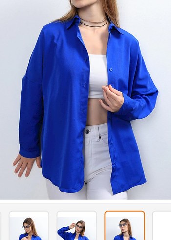 Mavi Renk Gömlek - Görsel 6