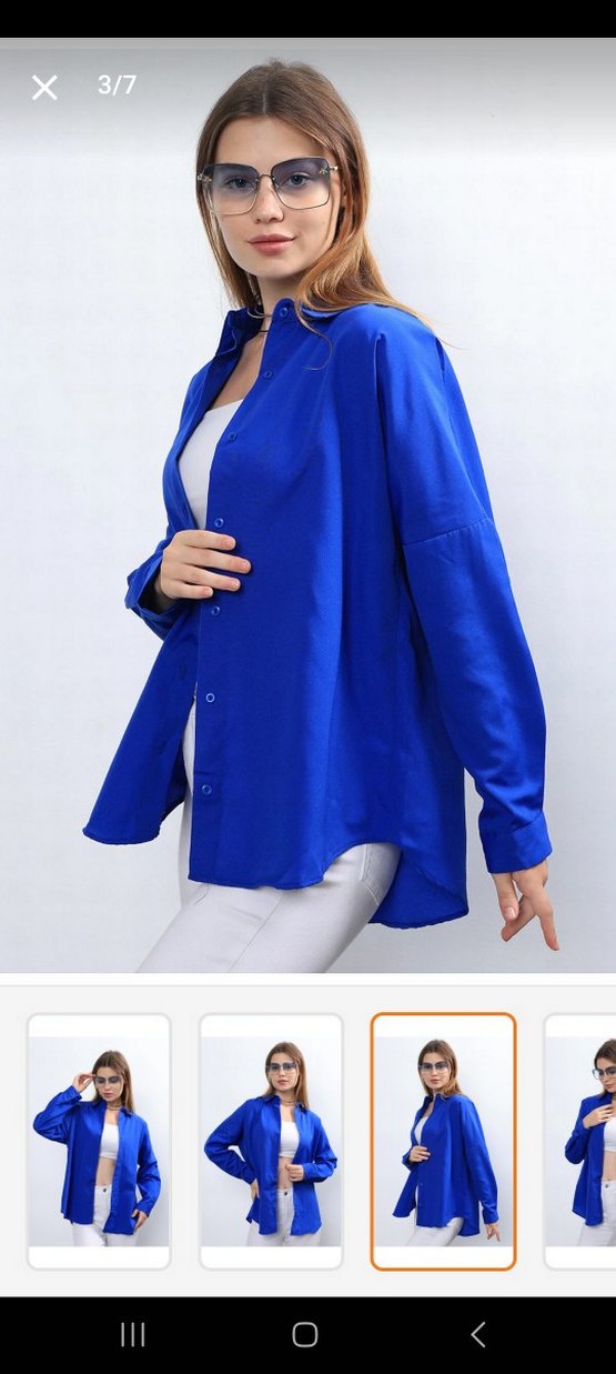 Mavi Renk Gömlek - Görsel 3