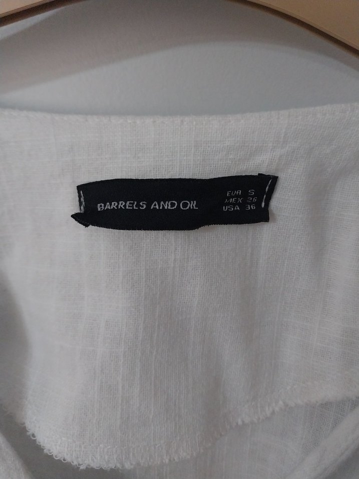 Bağlamalı Beyaz Keten Kadın Gömlek - Görsel 2